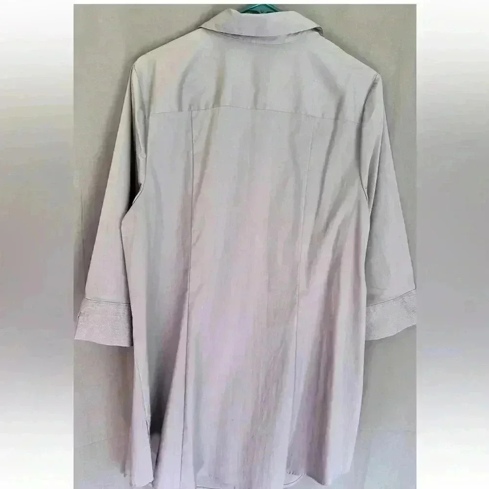 Lane Bryant NWT Women's New Size Plus 22 Stretch 3/4 Sleeves Shirt Dress - Picture 9 of 11